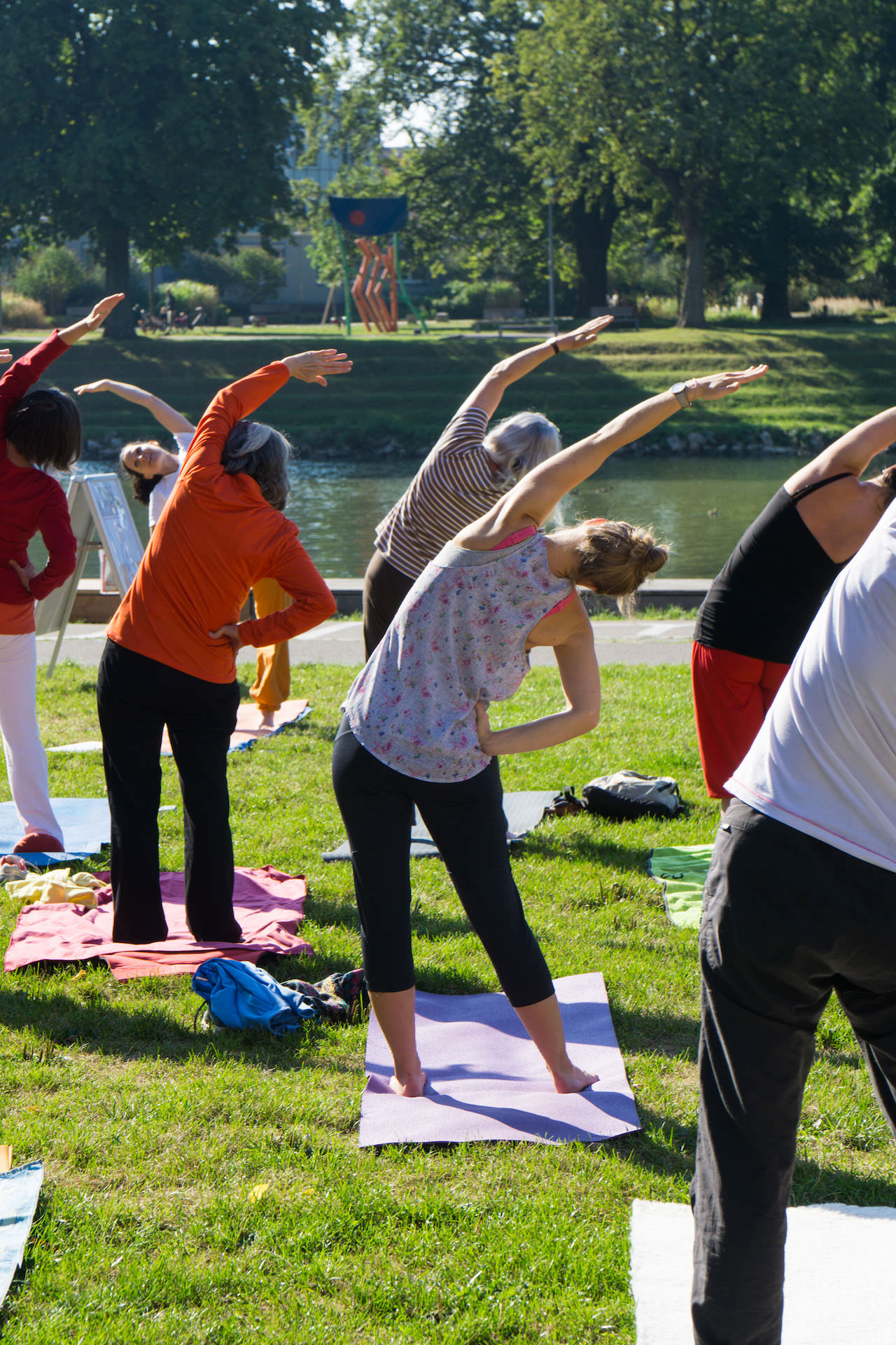 Yoga an der Donaupromenade am 23.08.2015 2